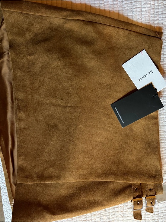 En Saison Dresses & Skirts - En Saison Brown Suede Skirt